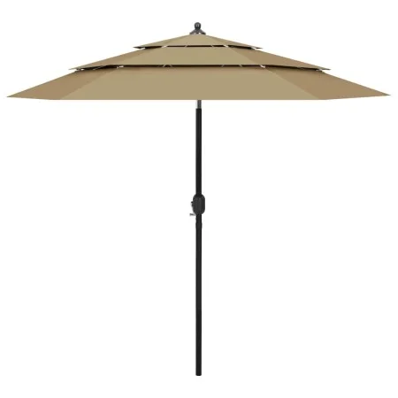 3-stufiger Sonnenschirm mit taupegrauem Aluminiummast 2,5 m von vidaXL, Sonnenschirme - Ref: Foro24-313863, Preis: 76,05 €, R...