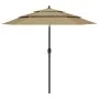 3-stufiger Sonnenschirm mit taupegrauem Aluminiummast 2,5 m von vidaXL, Sonnenschirme - Ref: Foro24-313863, Preis: 76,05 €, R...