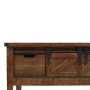 Mesa consola de madera de abeto maciza marrón 131x35,5x75 cm en Mesas auxiliares | Comprar online en Foru.es