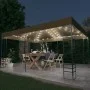 Carpa cenador de jardín con tira de luz LED 3x4m taupé 180 g/m² de , Carpas y cenadores - Ref: Foro24-3070310, Precio: 297,45...