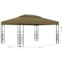 Carpa cenador de jardín con tira de luz LED 3x4m taupé 180 g/m² de , Carpas y cenadores - Ref: Foro24-3070310, Precio: 291,53...