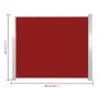 Toldo lateral retráctil 120x300 cm rojo de , Sombrillas - Ref: Foro24-45362, Precio: 67,01 €, Descuento: %