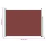 Toldo lateral retráctil de jardín marrón 120x500 cm de , Sombrillas - Ref: Foro24-48393, Precio: 81,92 €, Descuento: %