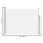Toldo lateral retráctil de jardín color crema 120x500 cm de , Sombrillas - Ref: Foro24-48389, Precio: 85,38 €, Descuento: %