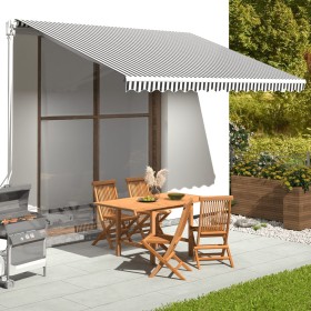 Tela de repuesto para toldo gris antracita y blanco 4x3 m de vidaXL, Toldos - Ref: Foro24-311987, Precio: 53,68 €, Descuento: %