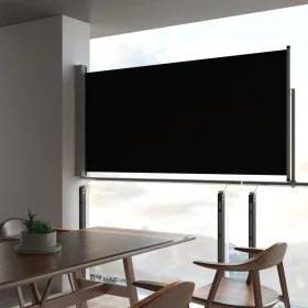 Toldo lateral retráctil para patio 120x300 cm negro de , Sombrillas - Ref: Foro24-45187, Precio: 72,44 €, Descuento: %