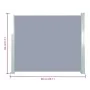 Toldo lateral retráctil 120x300 cm gris de , Sombrillas - Ref: Foro24-45363, Precio: 66,89 €, Descuento: %