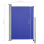 Toldo lateral retráctil de jardín azul 120x300 cm de , Sombrillas - Ref: Foro24-48344, Precio: 74,05 €, Descuento: %