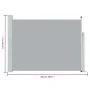 Toldo lateral retráctil de jardín gris 120x500 cm de , Sombrillas - Ref: Foro24-48392, Precio: 74,90 €, Descuento: %