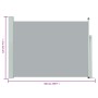 Toldo lateral retráctil de jardín gris 120x500 cm de , Sombrillas - Ref: Foro24-48392, Precio: 76,51 €, Descuento: %