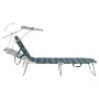 Tumbona plegable con toldo aluminio estampado de hojas de , Tumbonas - Ref: Foro24-310364, Precio: 73,06 €, Descuento: %