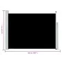 Toldo lateral retráctil de jardín negro 120x500 cm de , Sombrillas - Ref: Foro24-48388, Precio: 97,07 €, Descuento: %