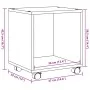 Engineered wood gray Sonoma 37x33x42.5 cm wheeled cabinet by , Side tables - Ref: Foro24-853133, Price: 25,85 €, Discount: %