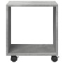 Armario con ruedas madera ingeniería gris hormigón 37x33x42,5cm de , Mesas auxiliares - Ref: Foro24-853131, Precio: 28,89 €, ...
