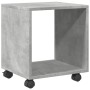 Armario con ruedas madera ingeniería gris hormigón 37x33x42,5cm de , Mesas auxiliares - Ref: Foro24-853131, Precio: 28,89 €, ...