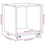 Armario con ruedas madera ingeniería gris hormigón 37x33x42,5cm de , Mesas auxiliares - Ref: Foro24-853131, Precio: 28,89 €, ...