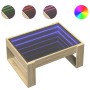 Mesa de centro con Infinity LED roble Sonoma 70x53x30 cm de , Mesas de centro - Ref: Foro24-847632, Precio: 82,10 €, Descuent...