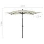 Sombrilla de 3 niveles con poste de aluminio arena 2,5x2,5 m de vidaXL, Sombrillas - Ref: Foro24-313836, Precio: 76,23 €, Des...