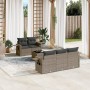Set de muebles de jardín 6 pzas y cojines ratán sintético gris en Conjuntos de jardín | Comprar online en Foru.es
