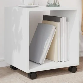 Armario con ruedas madera ingeniería blanco 37x33x42,5 cm de , Mesas auxiliares - Ref: Foro24-853128, Precio: 32,56 €, Descue...