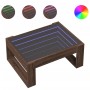 Mesa de centro con Infinity LED marrón roble 70x53x30 cm de , Mesas de centro - Ref: Foro24-847636, Precio: 85,46 €, Descuent...