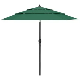 Sombrilla de 3 niveles con poste de aluminio verde 2,5 m de vidaXL, Sombrillas - Ref: Foro24-313861, Precio: 66,80 €, Descuen...