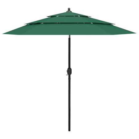 Sombrilla de 3 niveles con poste de aluminio verde 2,5 m de vidaXL, Sombrillas - Ref: Foro24-313861, Precio: 67,94 €, Descuen...