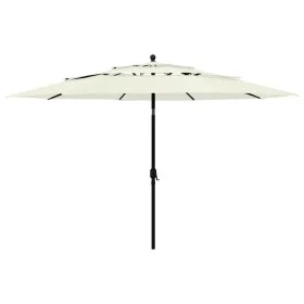 Sombrilla de 3 niveles con poste de aluminio arena 3,5 m de vidaXL, Sombrillas - Ref: Foro24-313876, Precio: 99,67 €, Descuen...
