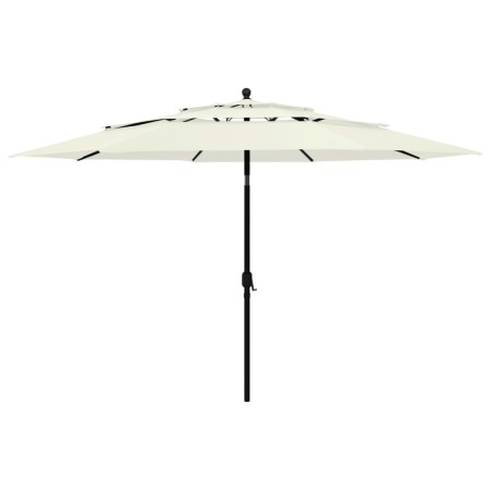 Sombrilla de 3 niveles con poste de aluminio arena 3,5 m de vidaXL, Sombrillas - Ref: Foro24-313876, Precio: 101,11 €, Descue...