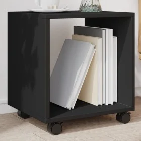 Armario con ruedas madera ingeniería negro 37x33x42,5 cm by , Side tables - Ref: Foro24-853129, Price: 31,62 €, Discount: %
