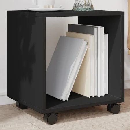 Armario con ruedas madera ingeniería negro 37x33x42,5 cm by , Side tables - Ref: Foro24-853129, Price: 31,62 €, Discount: %
