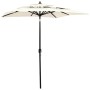 Sombrilla de 3 niveles con poste de aluminio arena 2x2 m de vidaXL, Sombrillas - Ref: Foro24-313844, Precio: 83,43 €, Descuen...