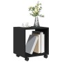 Armario con ruedas madera ingeniería negro 37x33x42,5 cm de , Mesas auxiliares - Ref: Foro24-853129, Precio: 32,11 €, Descuen...