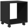 Armario con ruedas madera ingeniería negro 37x33x42,5 cm de , Mesas auxiliares - Ref: Foro24-853129, Precio: 32,11 €, Descuen...