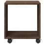 Armario con ruedas madera ingeniería marrón roble 37x33x42,5 cm de , Mesas auxiliares - Ref: Foro24-853134, Precio: 31,42 €, ...