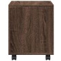 Armario con ruedas madera ingeniería marrón roble 37x33x42,5 cm de , Mesas auxiliares - Ref: Foro24-853134, Precio: 31,42 €, ...
