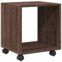 Armario con ruedas madera ingeniería marrón roble 37x33x42,5 cm de , Mesas auxiliares - Ref: Foro24-853134, Precio: 31,42 €, ...