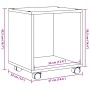 Armario con ruedas madera ingeniería marrón roble 37x33x42,5 cm de , Mesas auxiliares - Ref: Foro24-853134, Precio: 31,42 €, ...