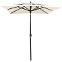 Sombrilla de 3 niveles con poste de aluminio arena 2x2 m de vidaXL, Sombrillas - Ref: Foro24-313844, Precio: 83,43 €, Descuen...