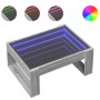 Mesa de centro con Infinity LED gris Sonoma 70x53x30 cm de , Mesas de centro - Ref: Foro24-847635, Precio: 85,29 €, Descuento: %