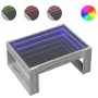 Mesa de centro con Infinity LED gris Sonoma 70x53x30 cm de , Mesas de centro - Ref: Foro24-847635, Precio: 84,23 €, Descuento: %