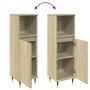Armario de baño madera contrachapada roble Sonoma 30x30x100 cm de , Muebles de baño - Ref: Foro24-849670, Precio: 54,03 €, De...