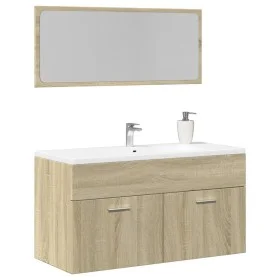 Set de muebles de baño 2 pzas madera contrachapada roble Sonoma de , Muebles de baño - Ref: Foro24-849647, Precio: 70,70 €, D...