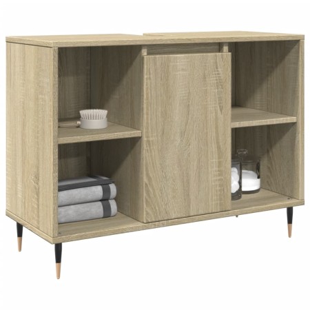 Mueble de baño madera de ingeniería roble Sonoma 80x33x60 cm de , Muebles de baño - Ref: Foro24-849679, Precio: 70,99 €, Desc...