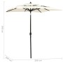 Sombrilla de 3 niveles con poste de aluminio arena 2x2 m de vidaXL, Sombrillas - Ref: Foro24-313844, Precio: 83,43 €, Descuen...