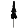 Sombrilla de 3 niveles con poste de aluminio negra 3 m de vidaXL, Sombrillas - Ref: Foro24-313874, Precio: 67,48 €, Descuento: %
