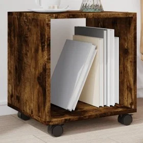 Armario con ruedas madera ingeniería roble ahumado 37x33x42,5cm by , Side tables - Ref: Foro24-853132, Price: 30,21 €, Discou...