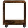 Armario con ruedas madera ingeniería roble ahumado 37x33x42,5cm de , Mesas auxiliares - Ref: Foro24-853132, Precio: 30,71 €, ...