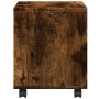 Armario con ruedas madera ingeniería roble ahumado 37x33x42,5cm de , Mesas auxiliares - Ref: Foro24-853132, Precio: 30,71 €, ...