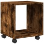 Armario con ruedas madera ingeniería roble ahumado 37x33x42,5cm de , Mesas auxiliares - Ref: Foro24-853132, Precio: 30,71 €, ...
